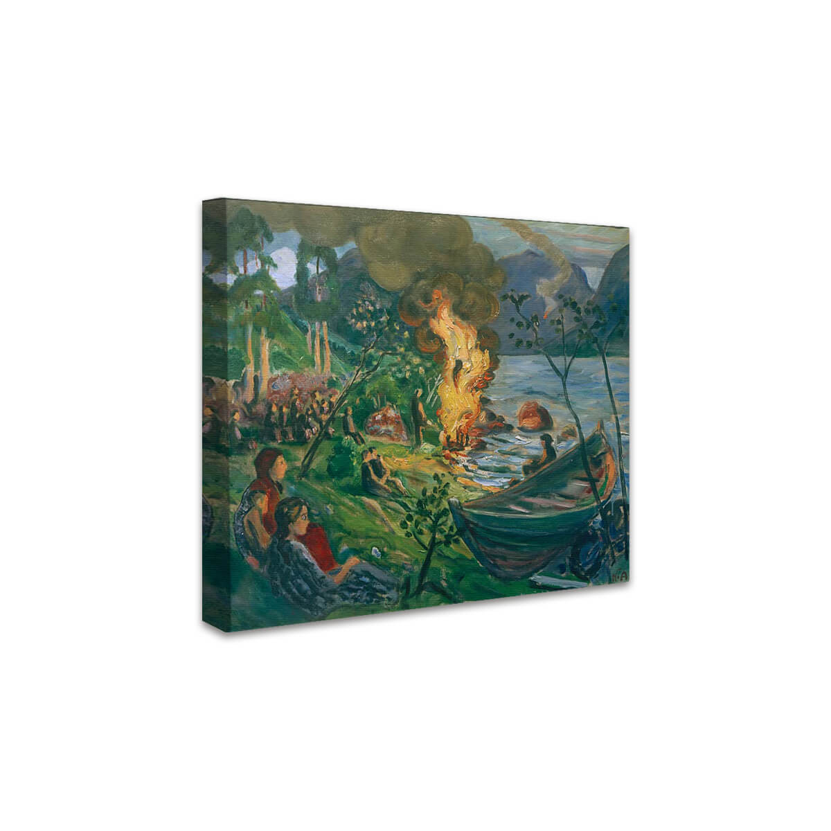 Freudenfeuer in der Mittsommernacht beim Jølstravatnet | Nokolai Astrup