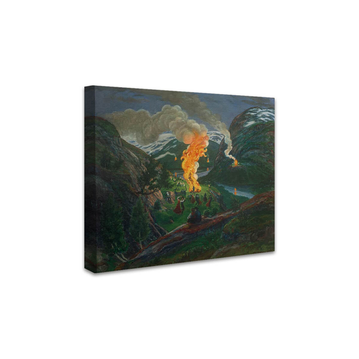 Freudenfeuer in der Mittsommernacht | Nikolai Astrup