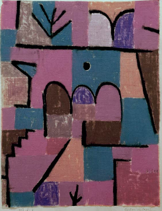 Kunstdruck „Garten im Orient“ von Paul Klee, handgefertigt in Deutschland