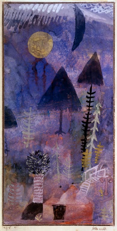 Kunstdruck „Garten nachts“ von Paul Klee, handgefertigt in Deutschland