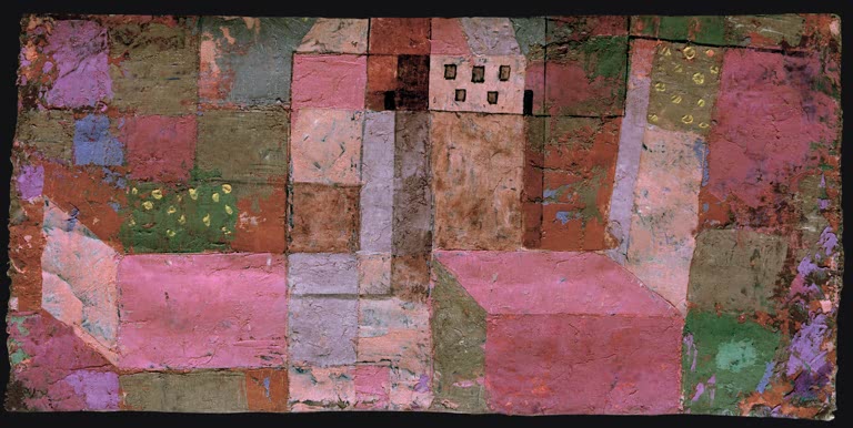 Kunstdruck „Gartenhaus“ von Paul Klee, handgefertigt in Deutschland