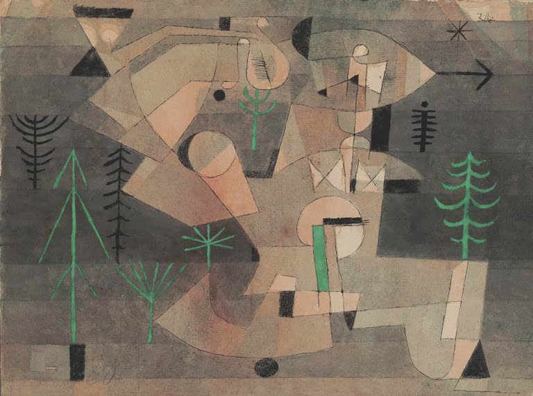 Kunstdruck „Gartenplan“ von Paul Klee