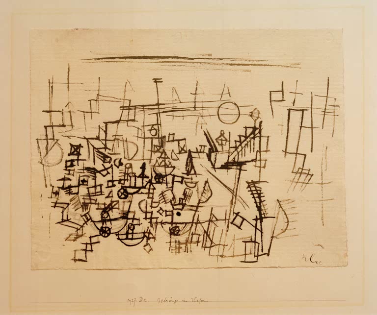 Kunstdruck „Gedränge im Hafen“ von Paul Klee, handgefertigt in Deutschland
