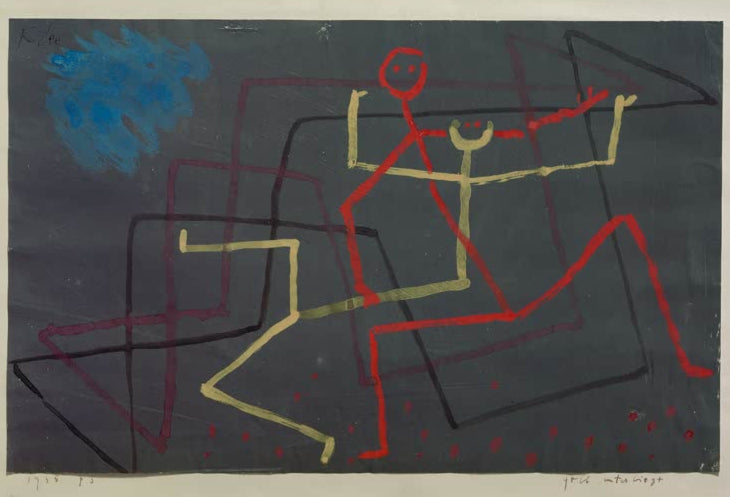 Kunstdruck „Gelb unterliegt“ von Paul Klee