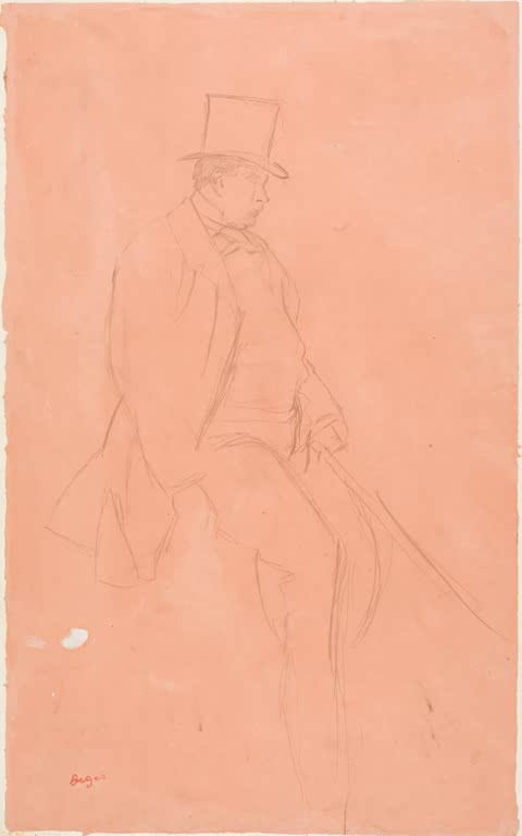 Kunstdruck des Gemäldes Gentleman auf dem Reiter von Edgar Degas, handgefertigt in Deutschland