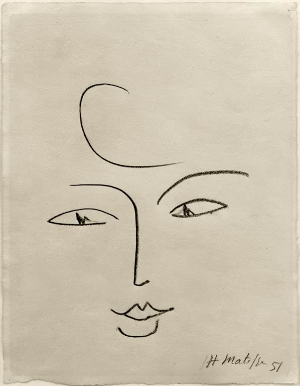 Kunstdruck des Gemäldes „Gesicht“ von Henri Matisse, erhältlich als Leinwand oder Poster, optional gerahmt, in Deutschland von Hand gefertigt.