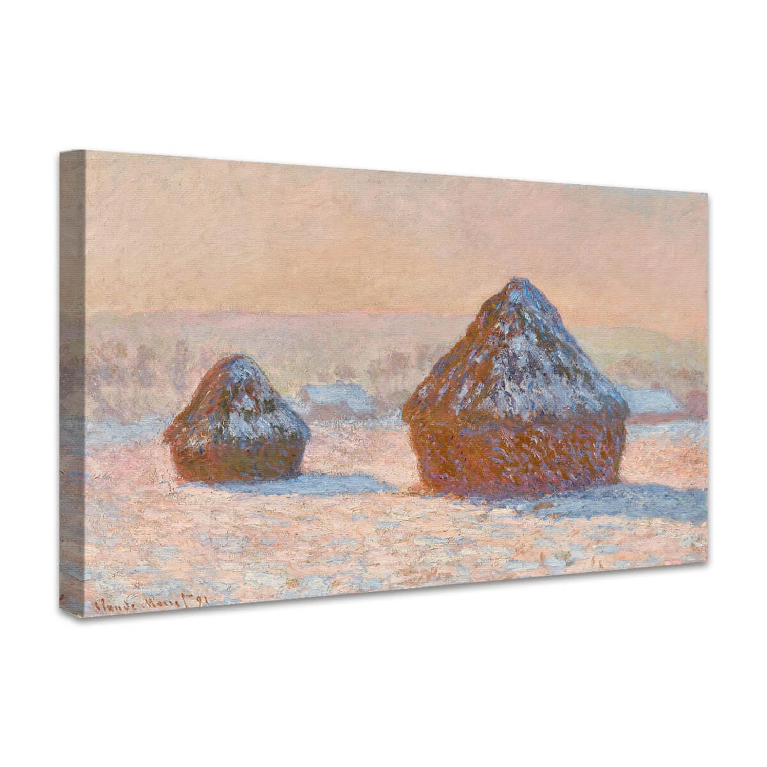 Getreideschober, Schneeeffekt, Morgen | Claude Monet