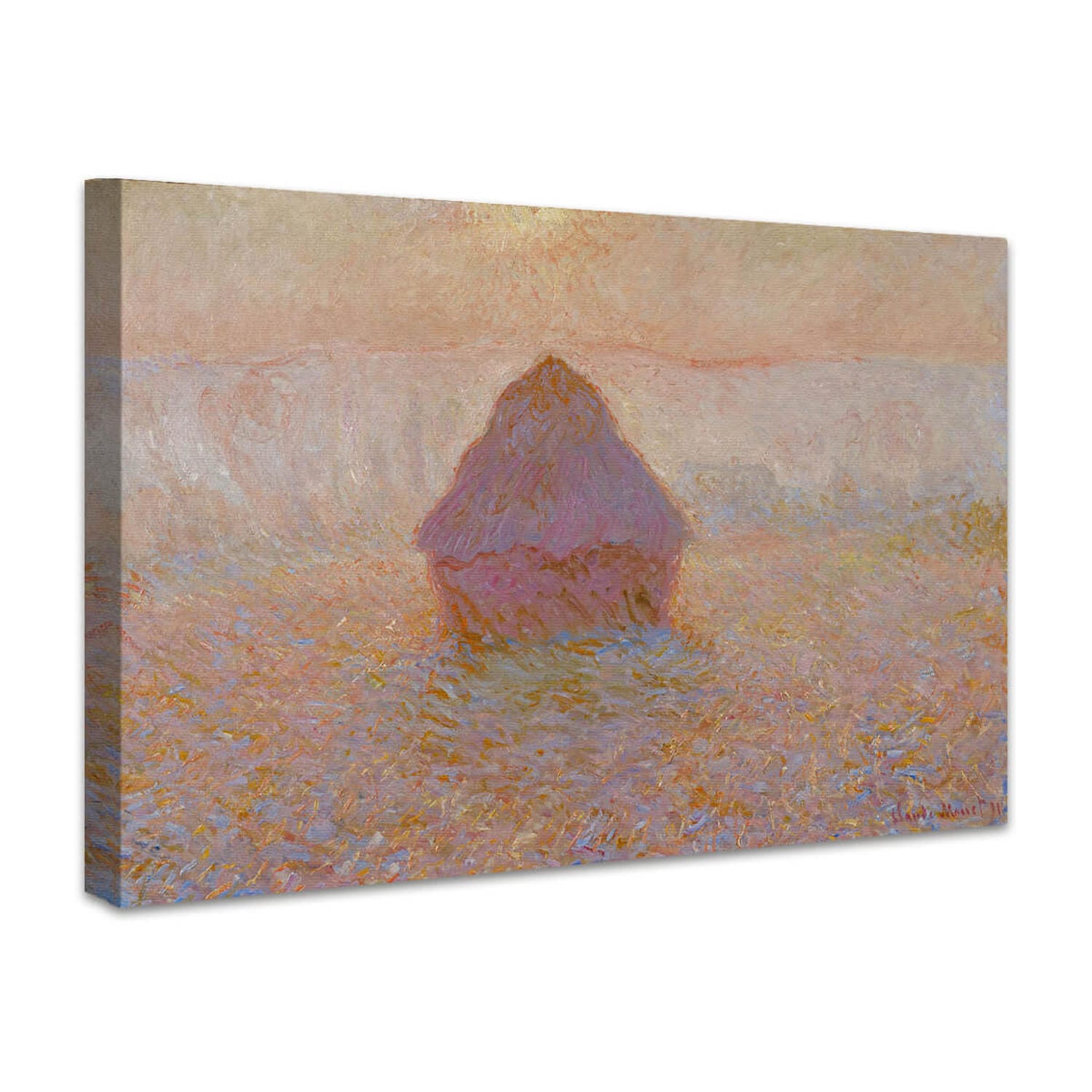 Getreideschober, Sonne im Nebel | Claude Monet
