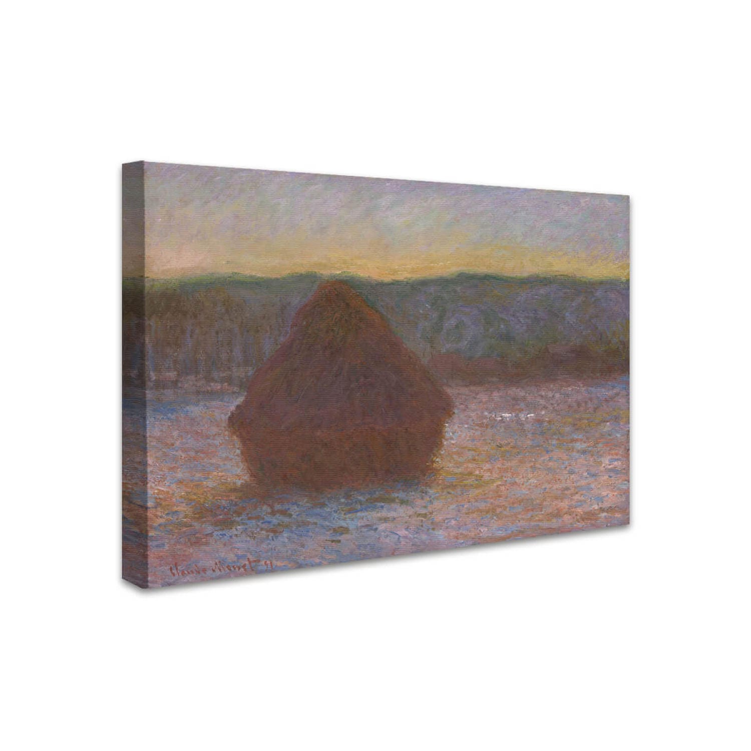 Getreideschober (Tauwetter, Sonnenuntergang) | Claude Monet