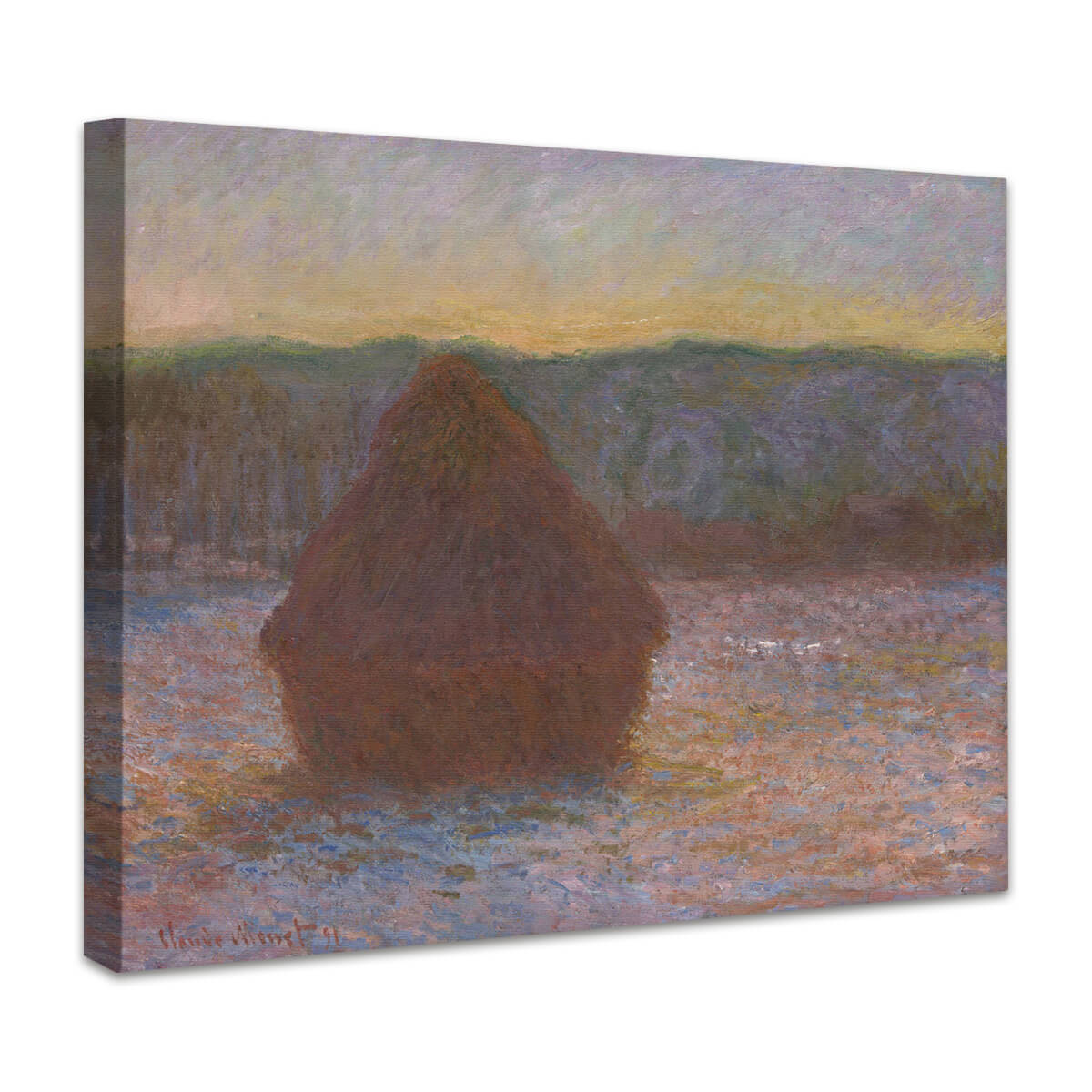 Getreideschober (Tauwetter, Sonnenuntergang) | Claude Monet