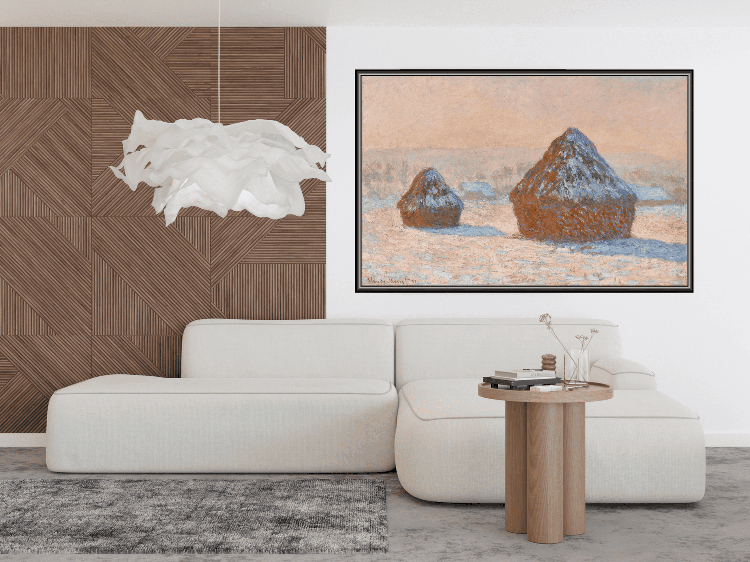 Getreideschober, Schneeeffekt, Morgen | Claude Monet