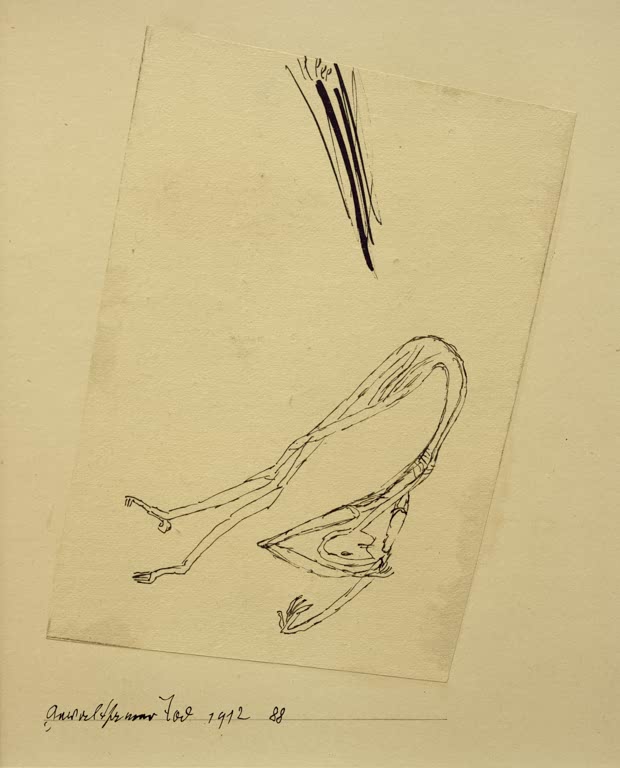 Kunstdruck „Gewaltsamer Tod“ von Paul Klee, handgefertigt in Deutschland
