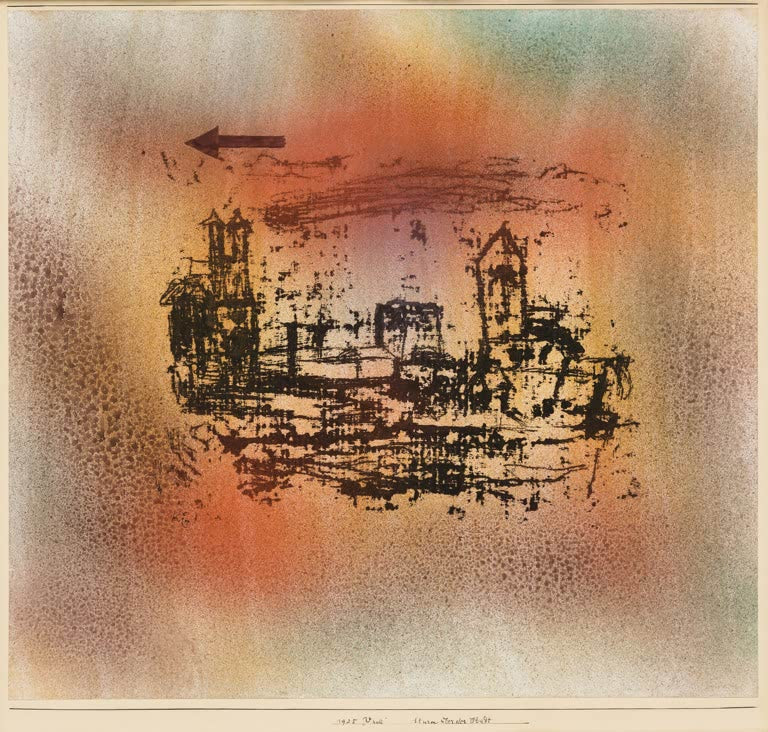 Kunstdruck „Gewitter über der Stadt“ von Paul Klee, handgefertigt in Deutschland