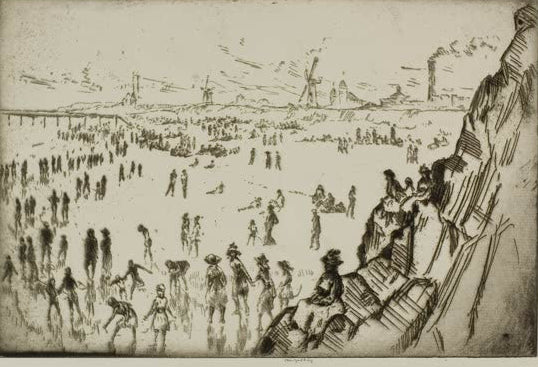 Goldenes Tor-Strand von Bror Julius Olsson Nordfeldt als Kunstdruck, handgefertigt in Deutschland, erhältlich als Poster oder Leinwand.