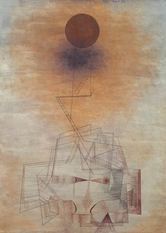 Kunstdruck „Grenzen der Vernunft“ von Paul Klee mit abstrakter Komposition und geometrischen Formen