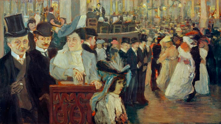 Großes Pariser Tanzstück (Bal Bullier) von Ida Gerhardi als hochwertiger Kunstdruck einer lebhaften Tanzszene in Paris