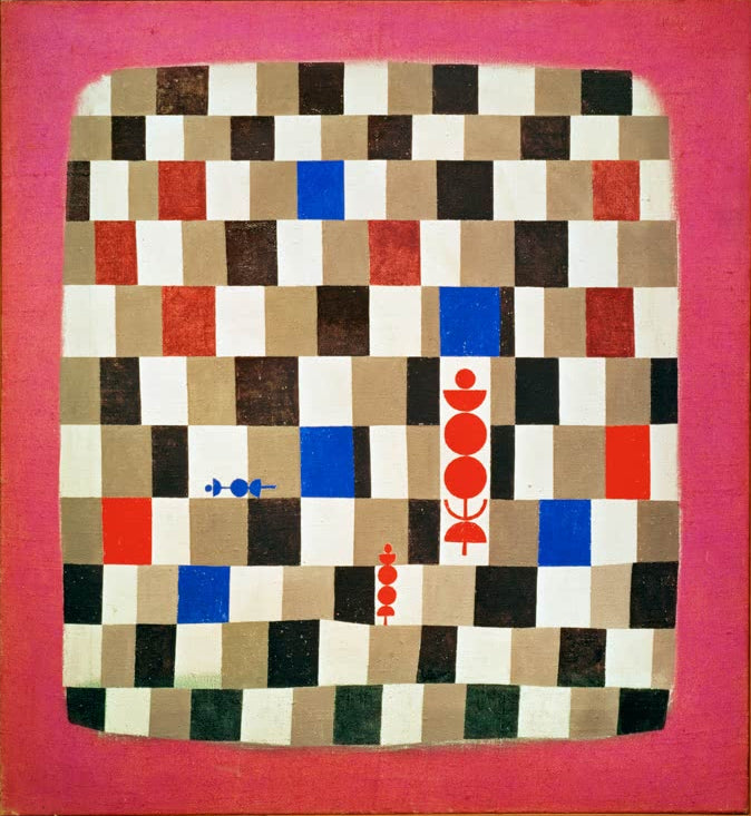 Kunstdruck „Großes Schachbrett“ von Paul Klee, handgefertigt in Deutschland