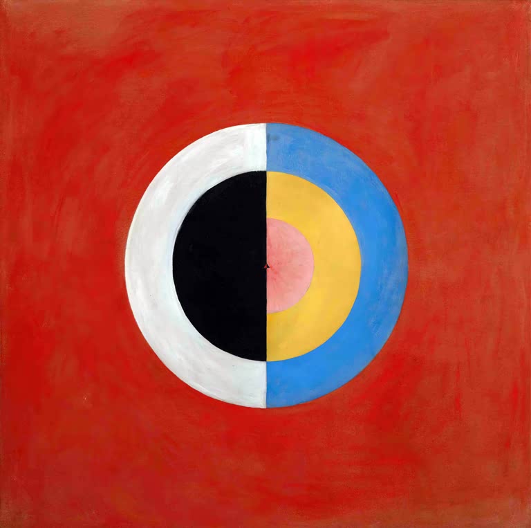 Kunstdruck „Gruppe IX / SUW, Der Schwan, Nr. 17“ von Hilma af Klint mit abstrakter, symbolischer Komposition