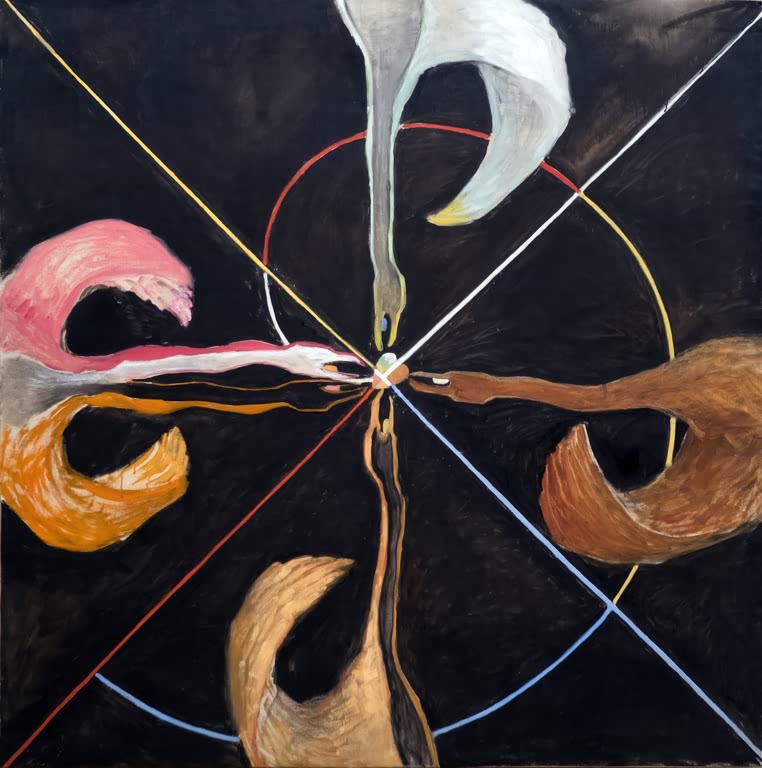 Kunstdruck „Gruppe IX SUW, Der Schwan Nr. 7“ von Hilma af Klint mit symbolischer, abstrakter Komposition