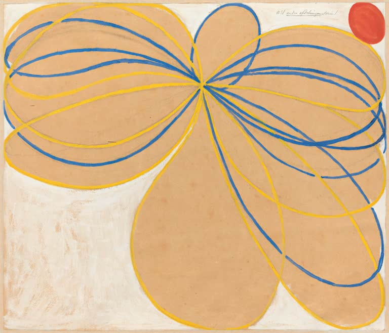 Kunstdruck „Gruppe V, Der siebenzackige Stern, Nr. 1“ von Hilma af Klint mit abstrakter, geometrischer und symbolischer Komposition