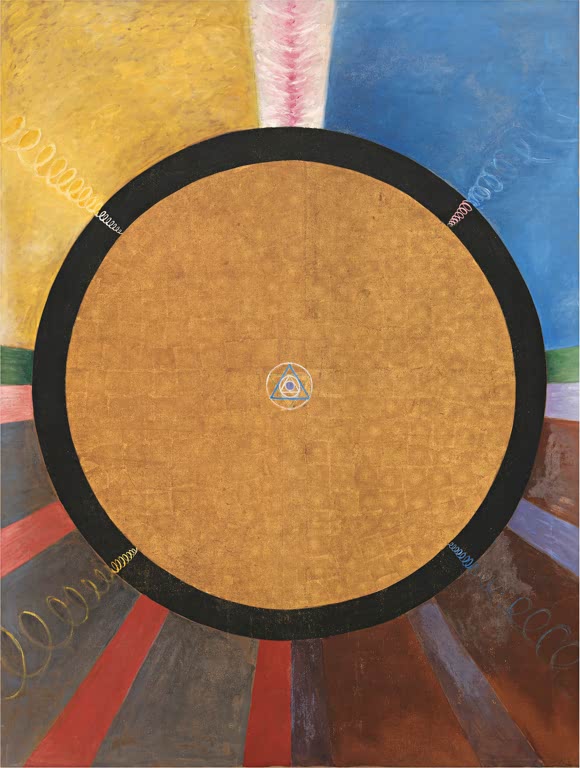 Kunstdruck „Gruppe X, Nr. 3, Altarbild“ von Hilma af Klint mit abstrakter, geometrischer und symbolischer Komposition