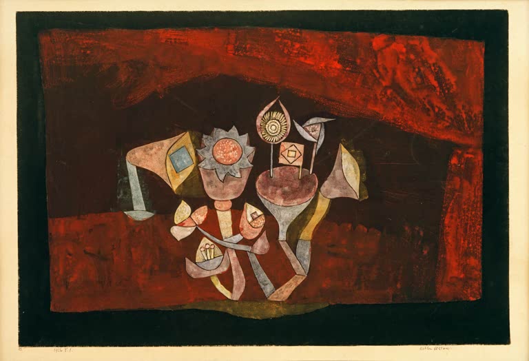 Kunstdruck „Höhlenblüten“ von Paul Klee, handgefertigt in Deutschland