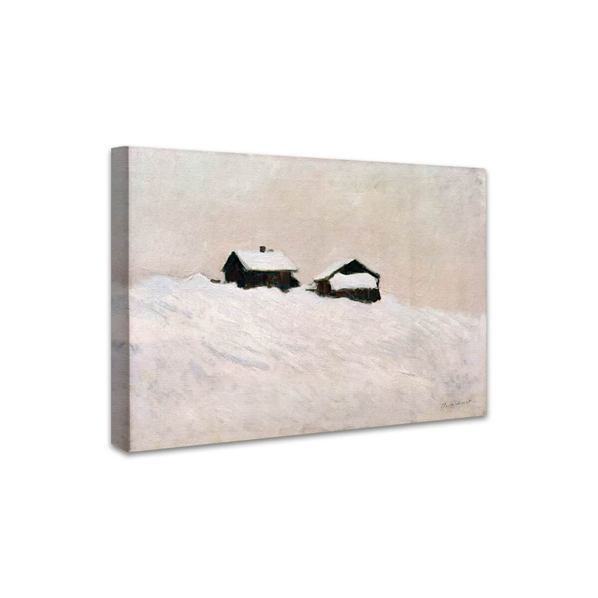 Häuser im Schnee in Norwegen | Claude Monet