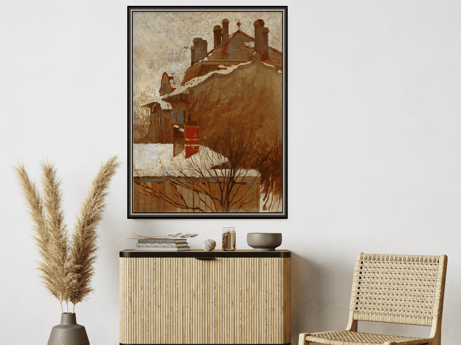 Häuser im Winter (Blick aus dem Atelier) | Egon Schiele