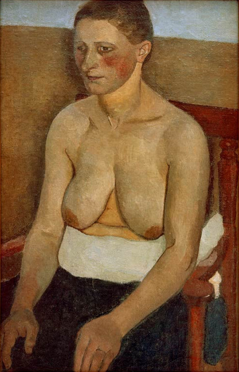 Kunstdruck von „Halbakt einer Bäuerin“ von Paula Modersohn-Becker. Ausdrucksstarke Figurenstudie mit charakteristischer Formensprache, in Deutschland handgefertigt.
