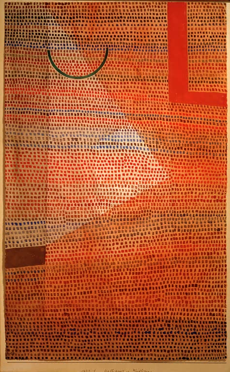 Kunstdruck „Halbkreis gegen Winkel“ von Paul Klee, handgefertigt in Deutschland
