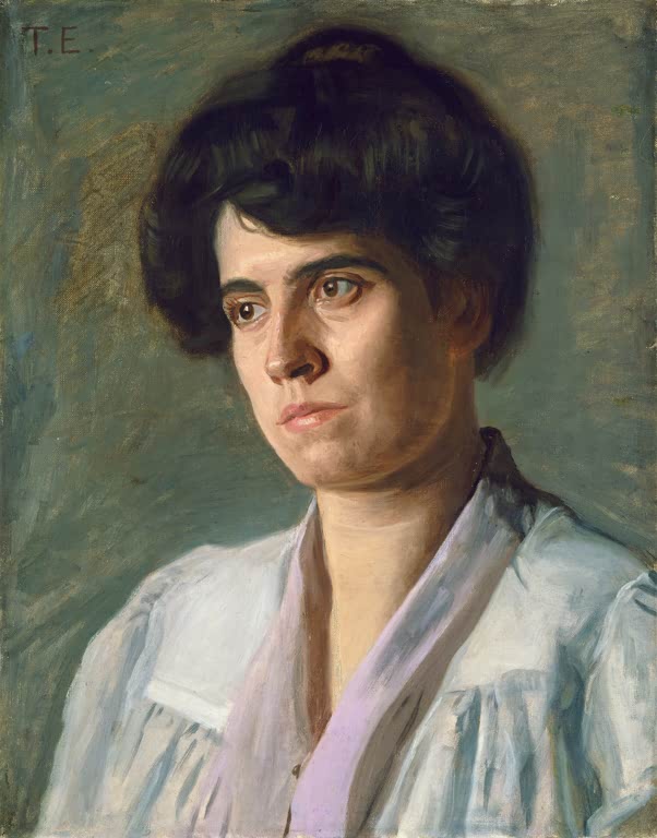 Kunstdruck von Harriet Husson Carville Mrs. James G. Carville von Thomas Eakins mit elegantem Porträt