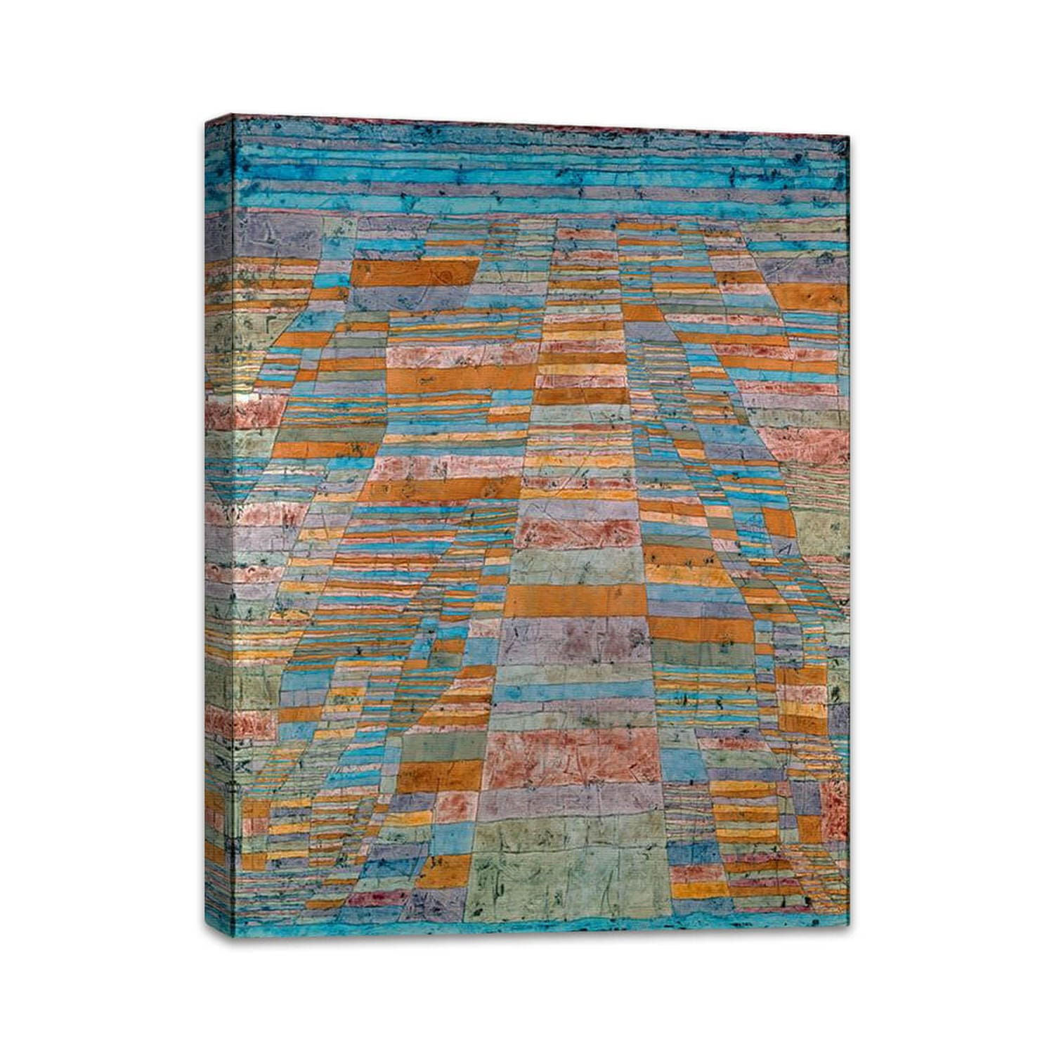Haupt- und Nebenwege | Paul Klee Kunstdruck als Leinwand auf Keilrahmen gespannt