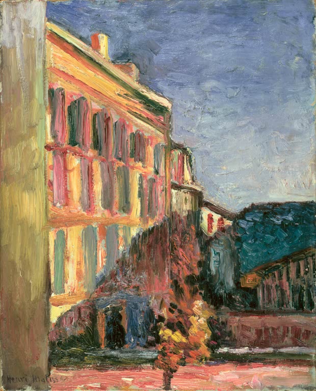 Kunstdruck des Gemäldes „Haus in Toulouse" von Henri Matisse, erhältlich als Poster oder Leinwand, auf Wunsch gerahmt, in Deutschland per Hand gefertigt.