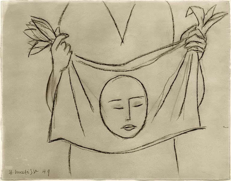 Kunstdruck des Gemäldes „Heilige Veronika“ von Henri Matisse, erhältlich als Poster oder Leinwand, optional gerahmt, in Deutschland von Hand gefertigt.
