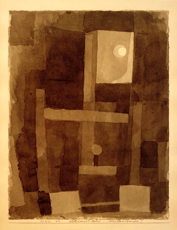 Kunstdruck „Helldunkel-Studie (Staffelei-Lampe)“ von Paul Klee, handgefertigt in Deutschland