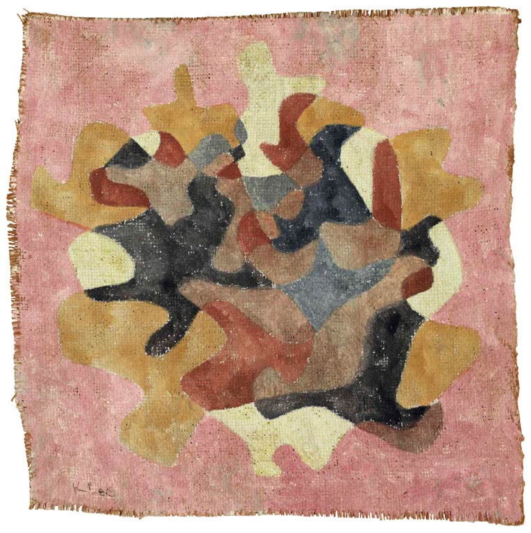 Kunstdruck „Herbstblumenstrauß“ von Paul Klee mit abstraktem Blumenstrauß in warmen herbstlichen Farbtönen
