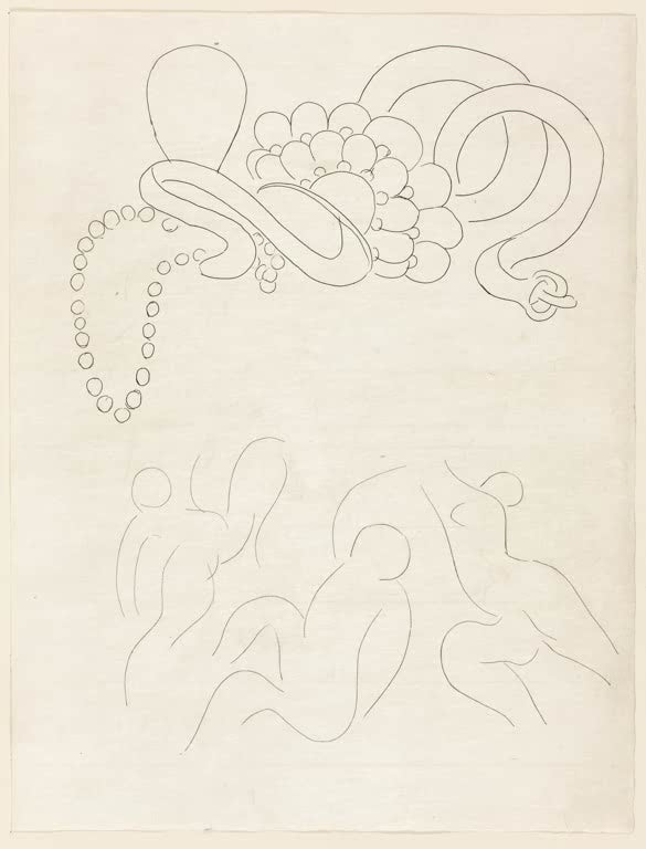 Kunstdruck „Herodias, Szene II, Tafel elf aus Poesies de Mallarmé“ von Henri Matisse, handgefertigt in Deutschland
