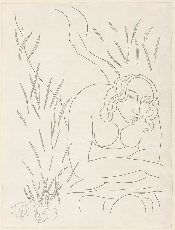 Kunstdruck „Herodias, Szene I, Tafel zehn aus den Gedichten von Mallarmé“ von Henri Matisse, handgefertigt in Deutschland