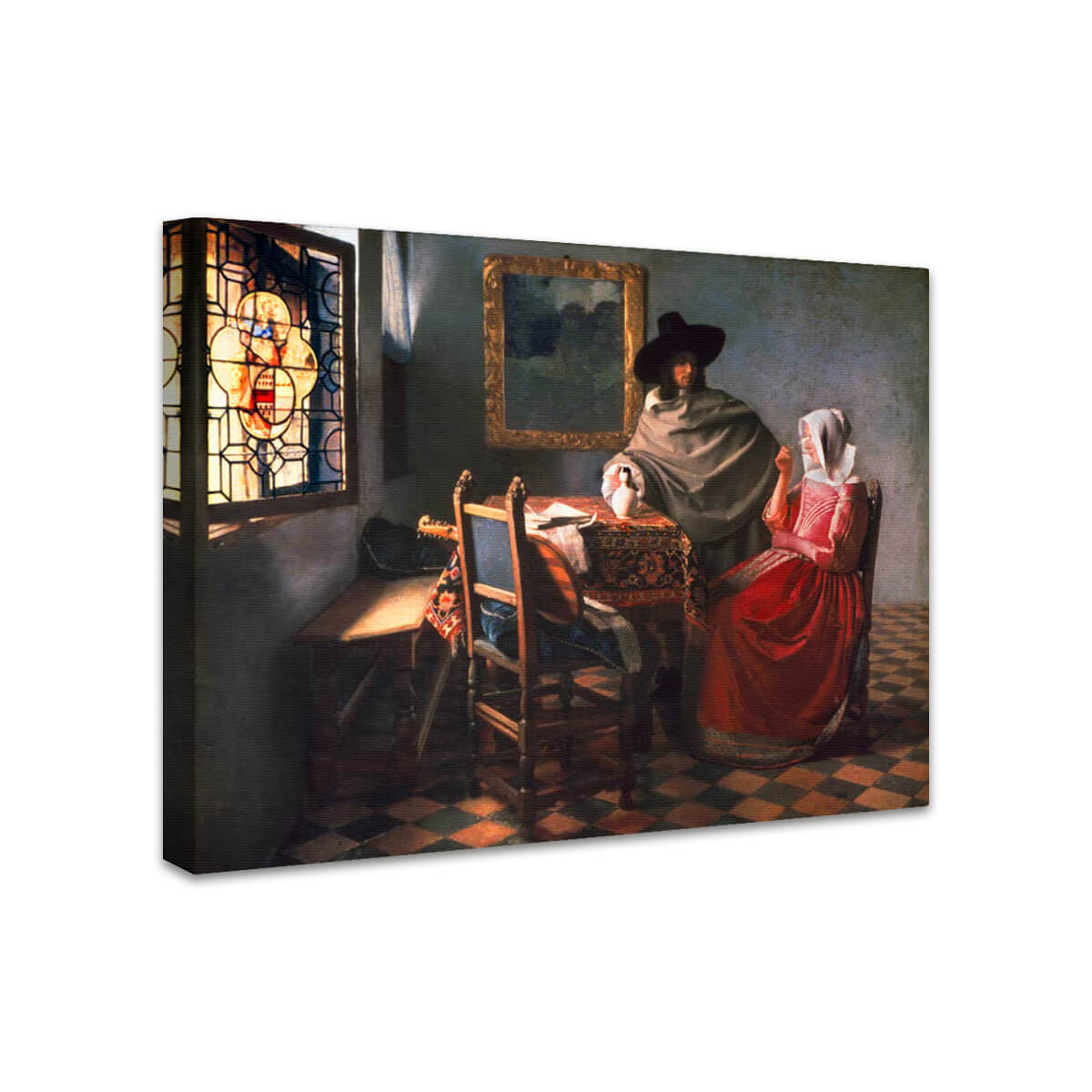 Herr und Dame beim Wein | Johannes Vermeer