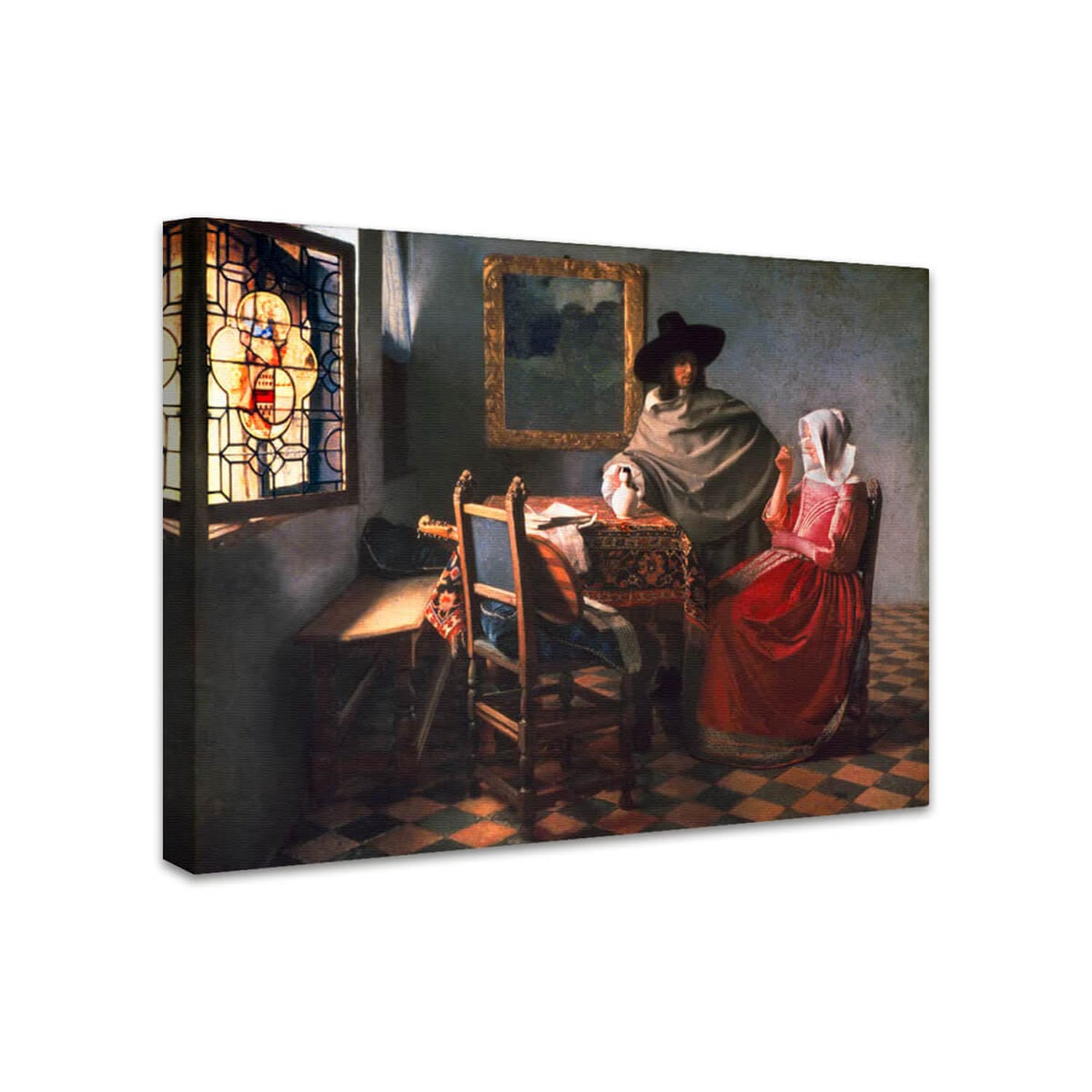 Herr und Dame beim Wein | Johannes Vermeer