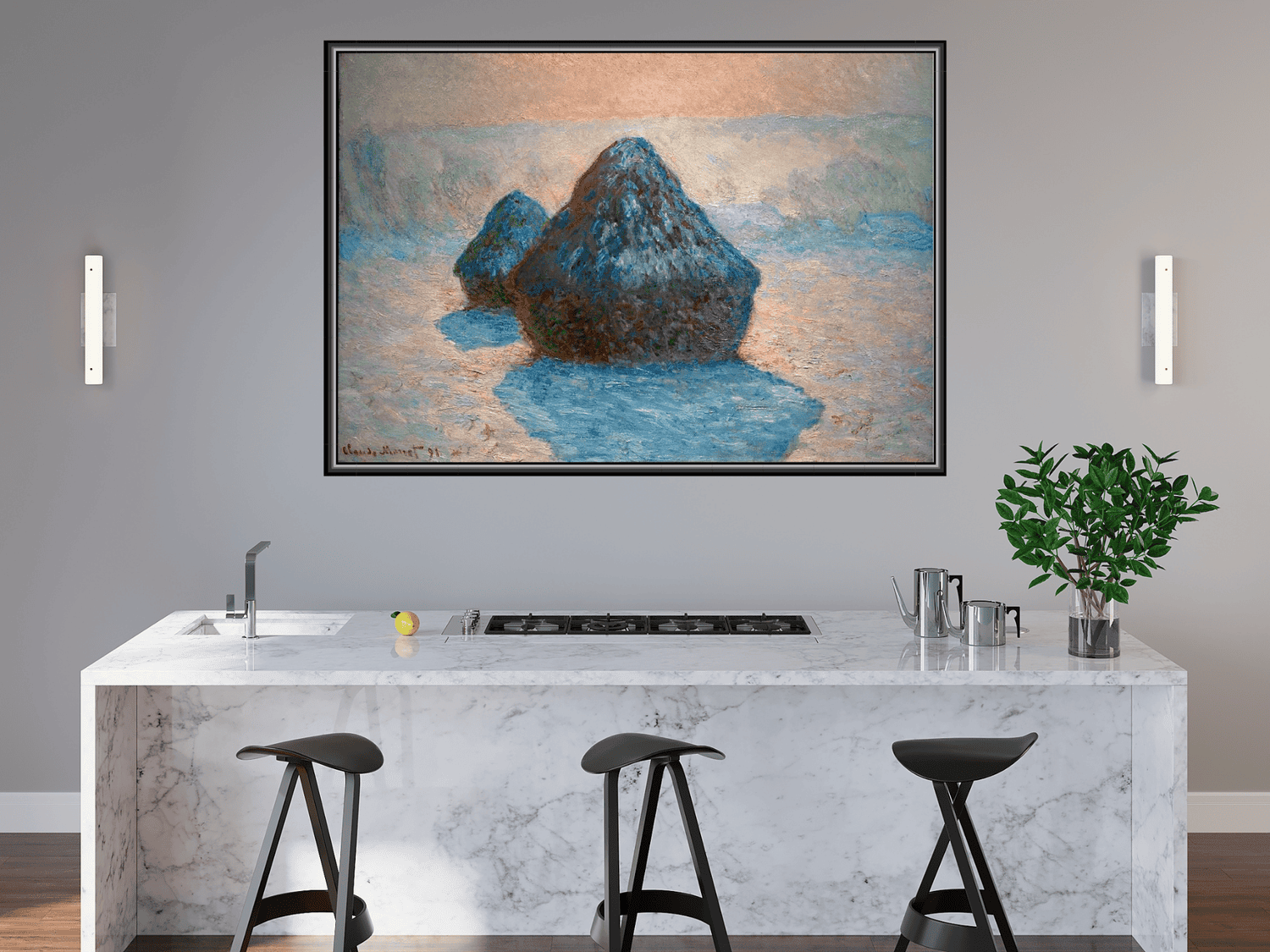 Heuschober, Effekt bei Schnee | Claude Monet