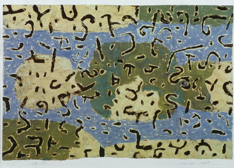 Kunstdruck „Hochwasser-Wald“ von Paul Klee

