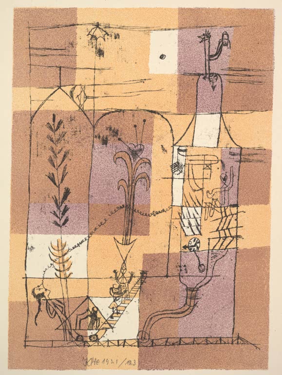 Kunstdruck „Hoffmanneske Szene“ von Paul Klee