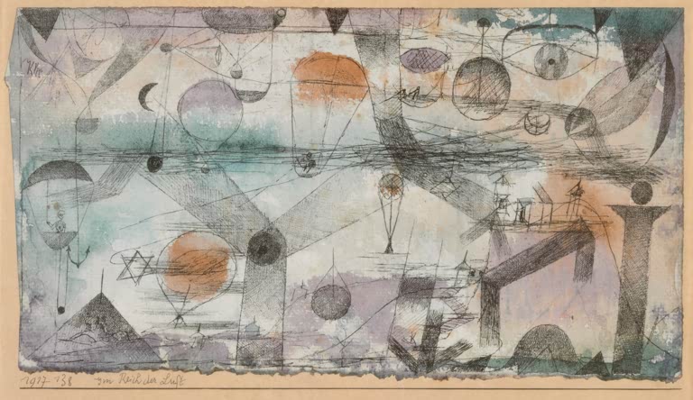 Kunstdruck „Im Reich der Luft“ von Paul Klee, handgefertigt in Deutschland