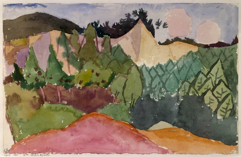 Kunstdruck „Im Steinbruch II“ von Paul Klee, handgefertigt in Deutschland