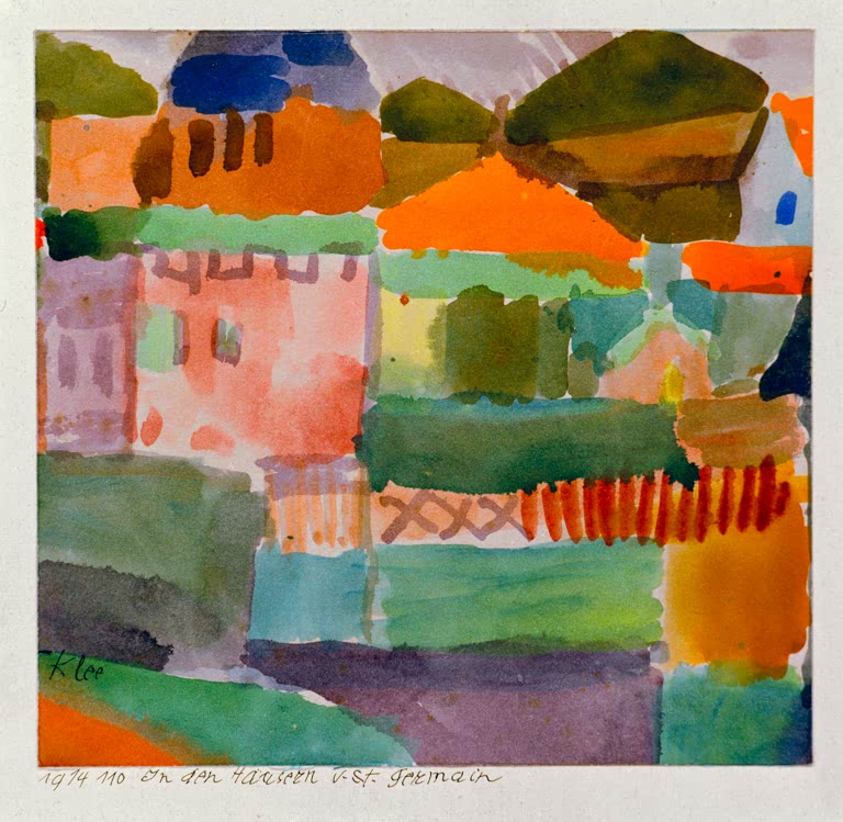 Kunstdruck „In den Häusern v. St. Germain“ von Paul Klee