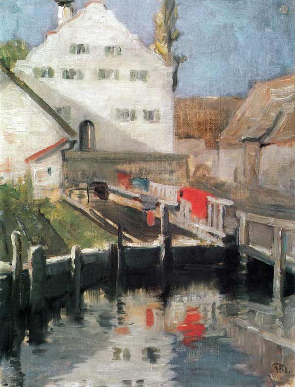 Kunstdruck Indersdorf von Franz Marc als hochwertiger Kunstprint