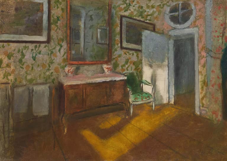 Kunstdruck von Interieur von Edgar Degas mit einer rätselhaften Szene in einem stilvoll eingerichteten Innenraum.