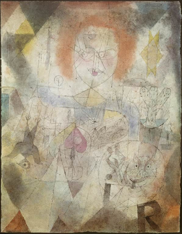 Kunstdruck „Irma Rossa, die Bändigerin“ von Paul Klee, handgefertigt in Deutschland