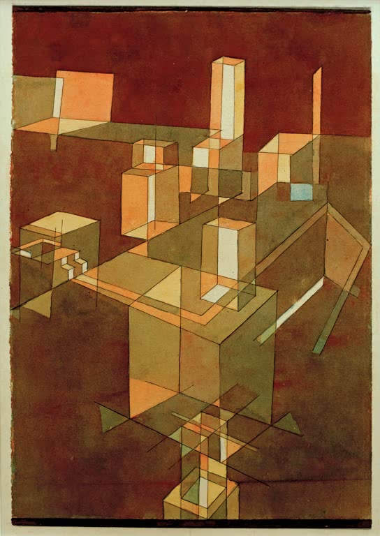 Kunstdruck „Italienische Stadt“ von Paul Klee, handgefertigt in Deutschland